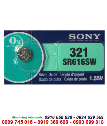 Pin đồng hồ 1,55v Sony SR616SW - 321 Silver Oxide 1.55v chính hãng